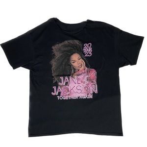 JANET JACKSON TOGETHER AGAIN 2023 TOUR SHIRT BLACK M